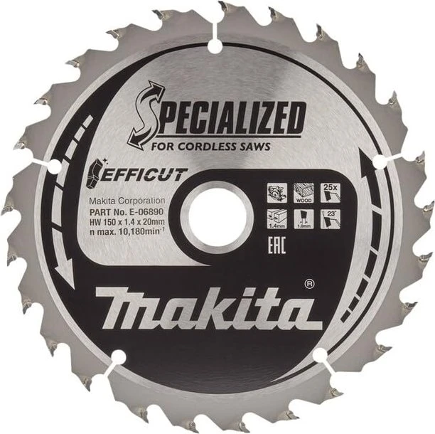 Makita Specialized Efficut Kreissägeblatt 25Z, 150x1x20mm, 1 Stück