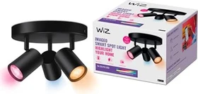 WiZ Imageo GU10 RGB Spot rund 3-flammig schwarz
