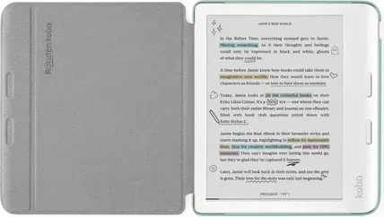 Kobo Libra Colour Basic SleepCover, garden green