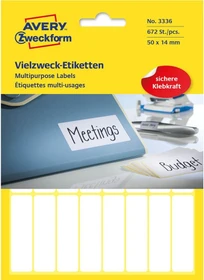 Avery-Zweckform Etiketten Sonderformat, 50x14mm, weiß, 28 Blatt (672 Etiketten)