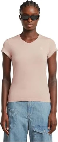 G-Star Eyben Slim V-Neck 2.0 T-Shirt kurzarm liquid pink (Damen)