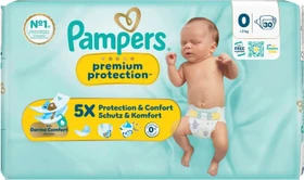 Pampers Premium Protection Gr.0 Einwegwindel, 1-3kg, 30 Stück