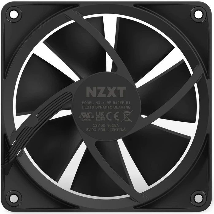 NZXT F Series F120 RGB, Matte Black, schwarz, 120mm
