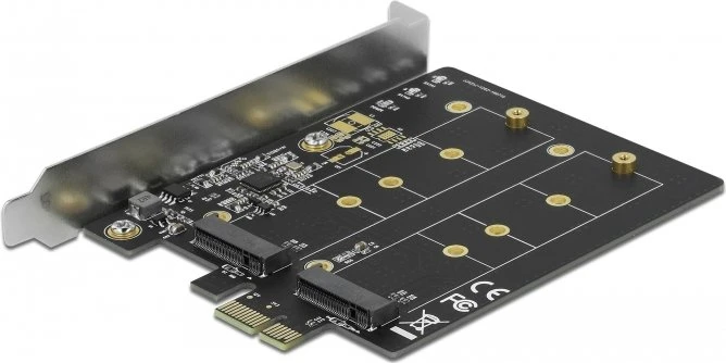 DeLOCK 2x M.2 SATA, PCIe 3.0 x1