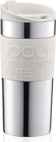 Bodum Travel Mug Edelstahl Isolierbecher 350ml weiß