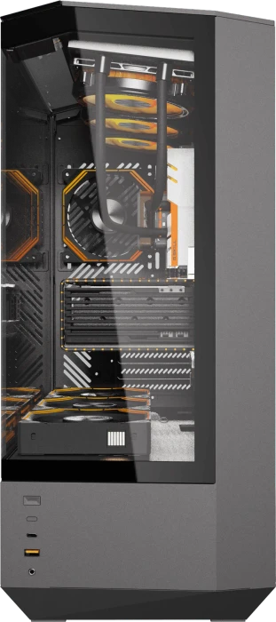 DarkFlash DY460 Black, Glasfenster