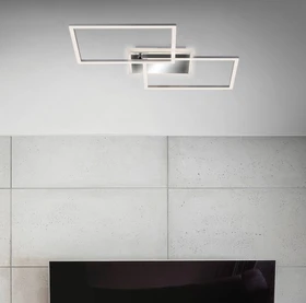 Briloner Frame LED Deckenleuchte 40W 50cm alu/chrom