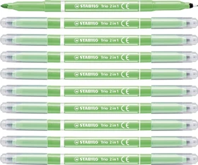 STABILO Trio 2 in 1 hellgrün, 10er-Pack