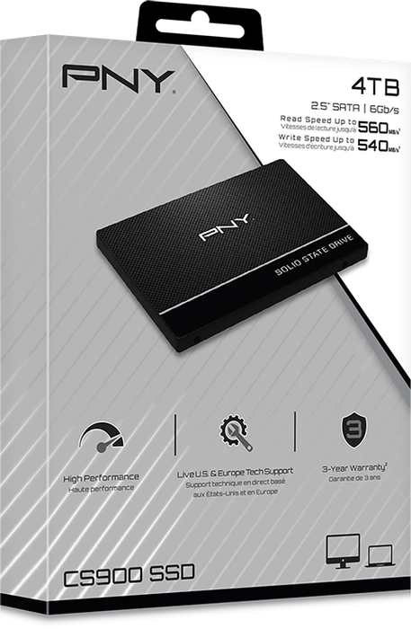 PNY CS900 4TB, 2.5" / SATA 6Gb/s