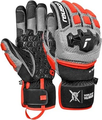 Reusch Worldcup Warrior GS Skihandschuhe black/silver/fluo red