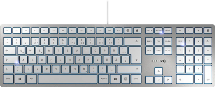 Cherry KC 6000 Slim, silber, USB, DE