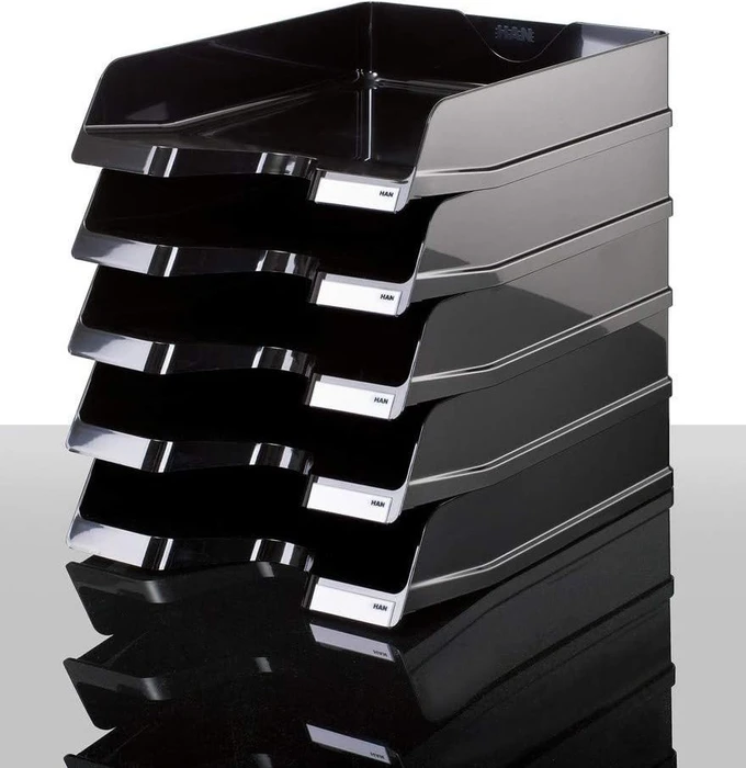 HAN Viva Briefablage, A4, schwarz, 5er-Pack