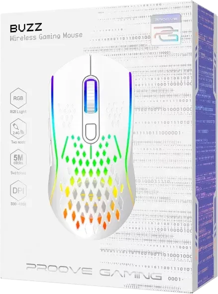 Proove Buzz Wireless Gaming Mouse, weiß, USB