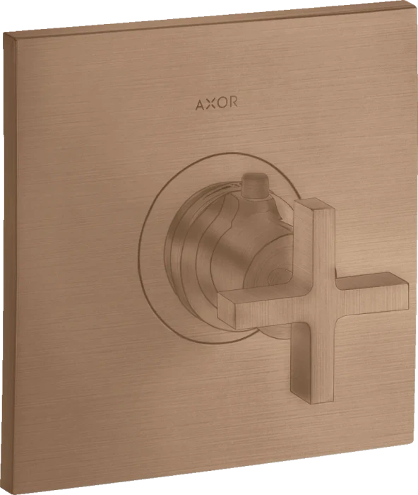 Hansgrohe Axor Citterio Thermostat HighFlow Unterputz mit Kreuzgriff brushed red gold