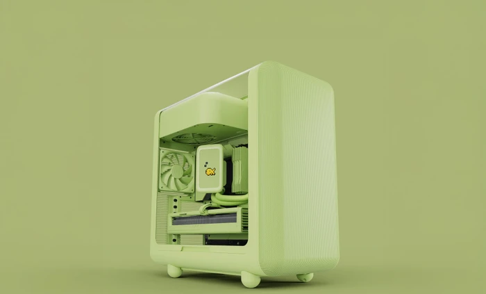 Hyte X50 Matcha, grün, Glasfenster