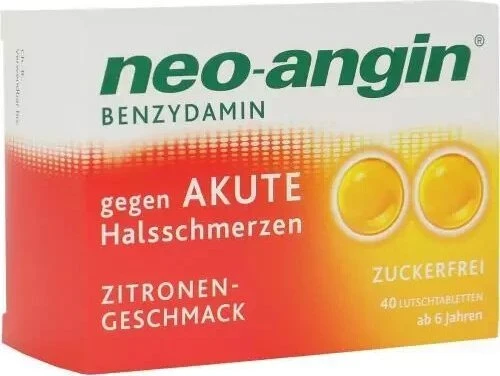 Neo-Angin Benzydamin Zitrone Lutschtabletten, 40 Stück