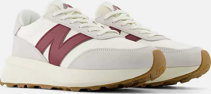 New Balance 370 sea salt/classic crimson