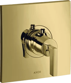 Hansgrohe Axor Citterio Thermostat HighFlow Unterputz mit Hebelgriff polished brass