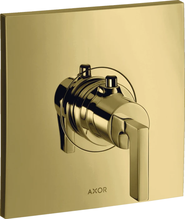 Hansgrohe Axor Citterio Thermostat HighFlow Unterputz mit Hebelgriff polished brass