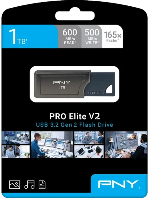 PNY Pro Elite V2 1TB, USB-A, USB 3.2 Gen 2×1