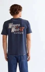 Wrangler Graphic T-Shirt kurzarm navy (Herren)