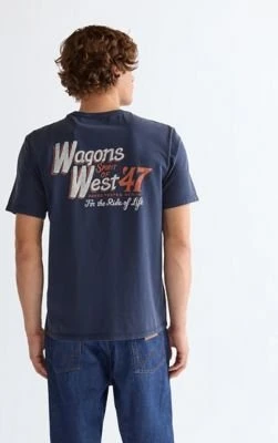 Wrangler Graphic T-Shirt kurzarm navy (Herren)