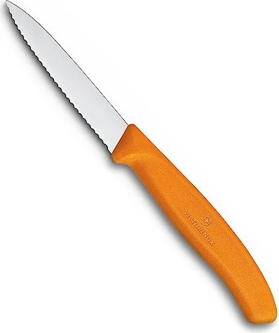 Victorinox SwissClassic Gemüsemesser mit Wellenschliff, 8cm orange