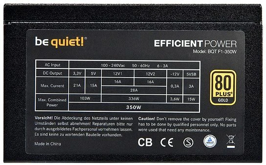 be quiet! Efficient Power F1 350W, ATX 2.3