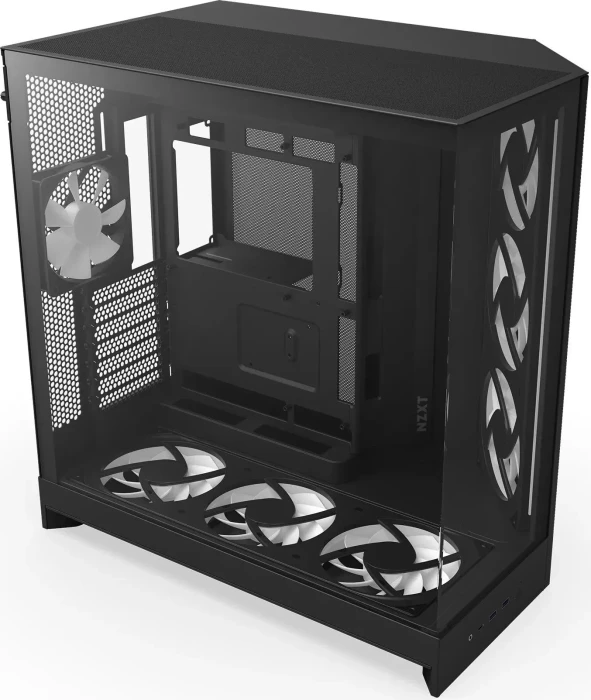 NZXT H9 Flow RGB+ [2025] Black, schwarz, Glasfenster