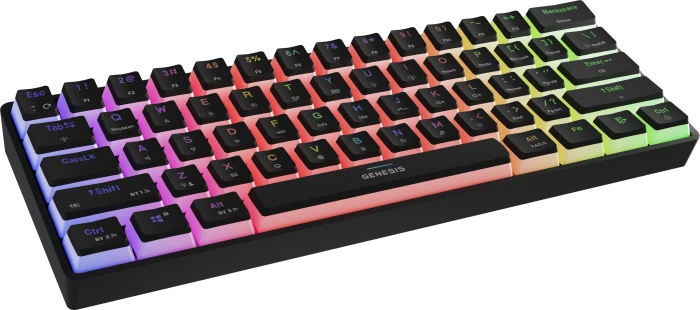 Genesis Thor 660 G2 Wireless, PBT, schwarz, LEDs RGB, Gateron BROWN, USB/Bluetooth, US