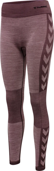 hummel CLEA Seamless Tight Hose lang fudge/woodrose melange (Damen)
