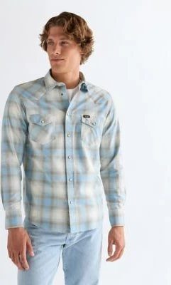 Wrangler Regular Western Hemd langarm blue tan (Herren)