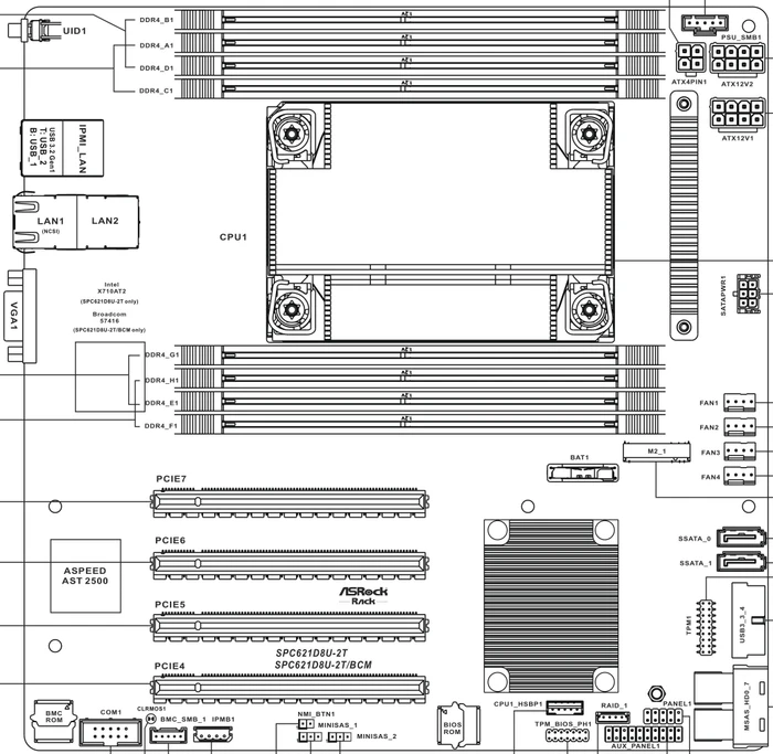 ASRock Rack SPC621D8U-2T (Intel 4189-4)