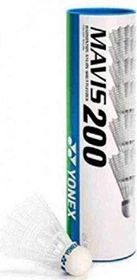Yonex Mavis 200 Badmintonbälle weiß, 6 Stück