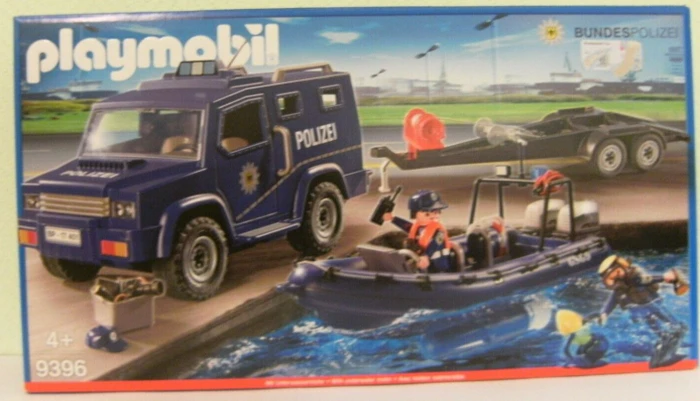 playmobil City Action Bundespolizei Truck mit Schnellboot