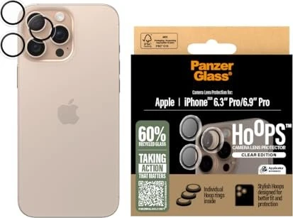 PanzerGlass Hoops Camera Lens Protector für Apple iPhone 16 Pro/16 Pro Max transparent