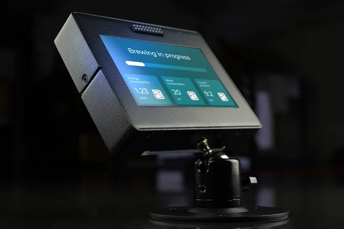 KKSB Aluminiumgehäuse für Arduino GIGA Display Shield/GIGA R1 WiFi, inkl. Display Stand, schwarz