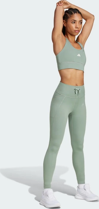 adidas Running Essentials Laufhose 7/8 silver green (Damen)