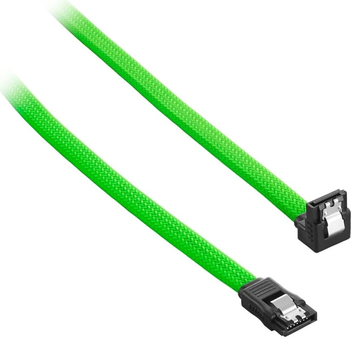 CableMod ModMesh Right Angle SATA 6Gb/s Kabel hellgrün 0.6m, gewinkelt