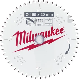 Milwaukee CSB P Alu ATB Kreissägeblatt 52Z, 165x1.6x20mm, 1 Stück