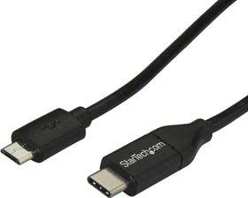 StarTech USB-C 2.0 auf USB 2.0 Micro-B Adapterkabel schwarz, 2m (USB2CUB2M)