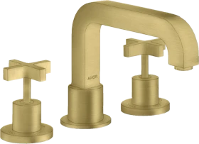 Hansgrohe Axor Citterio 3-Loch Wannenrandarmatur mit Kreuzgriffen brushed brass