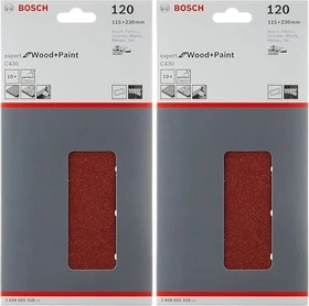 Bosch Professional C430 Expert for Wood and Paint Schleifblatt K120, 115x230mm, 10 Stück