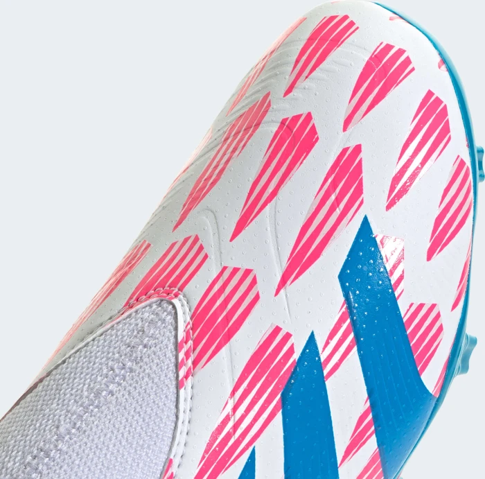 adidas Predator League Laceless FG cloud white/solar blue/solar pink (Junior)