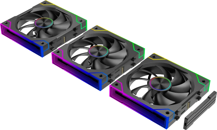 Xilence Gaming Series XF072 ARGB, schwarz, 120mm, 3er-Pack