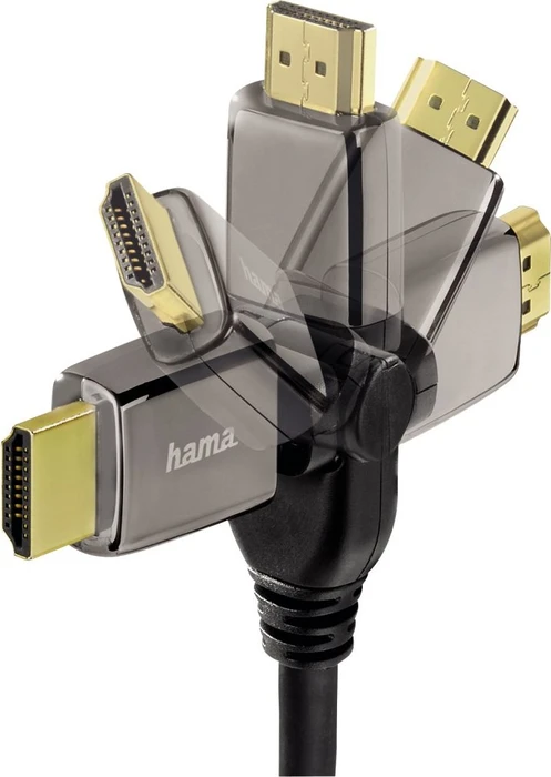 Hama High Speed mit Ethernet HDMI 1.4 Kabel und rotierbarem Stecker schwarz, 1.50m