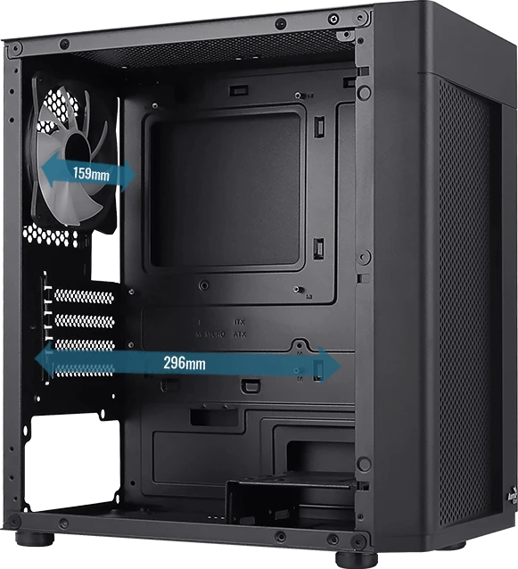 AeroCool Hexform, inkl. 3x Lüfter, Lüfter LED RGB, Glasfenster