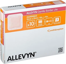 Smith & Nephew Allevyn Gentle Border Lite Schaumverband, 10 x 10cm, 10 Stück