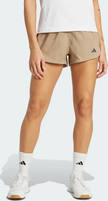 adidas Pacer Training 3-Streifen Woven High-Rise Trainingshose kurz chalky brown/black (Damen)