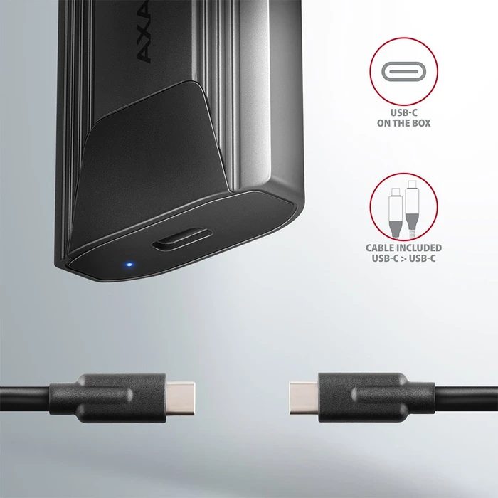 Axagon M.2 Festplattengehäuse, M.2 PCIe, USB-C 3.1